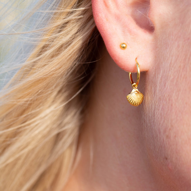 KARMA Hoops Symbols Shell Goldplated