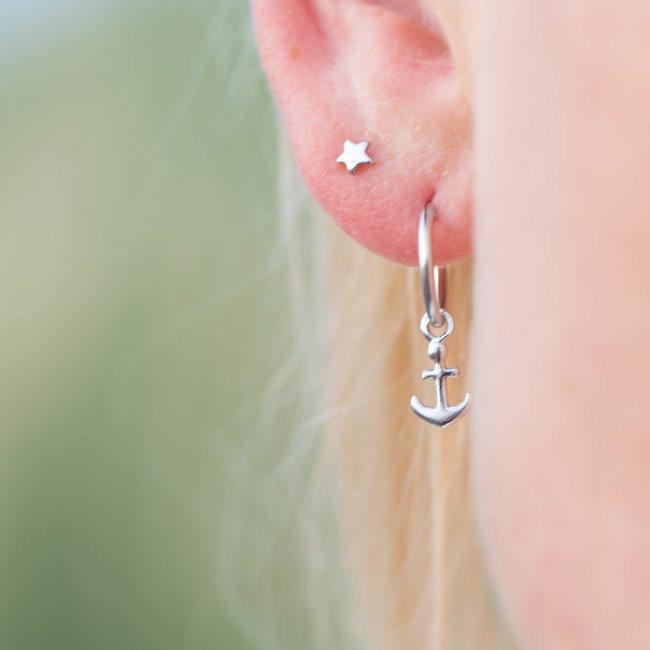 KARMA Hoops Symbols Anchor - Silver 925