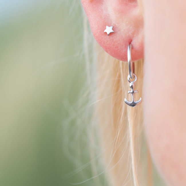 KARMA Hoops Symbols Anchor - Silver 925