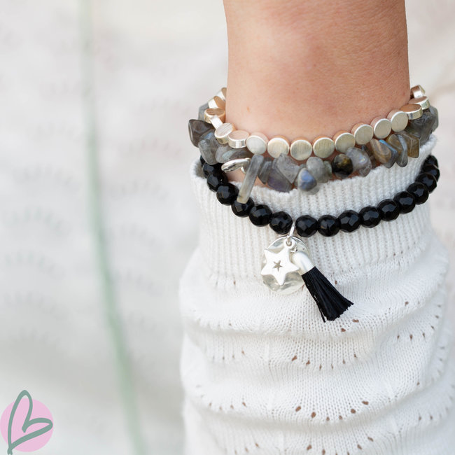 Biba armband grijze labradoriet