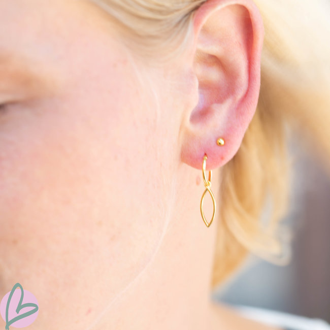 KARMA Hoops Symbols ovaal Goldplated