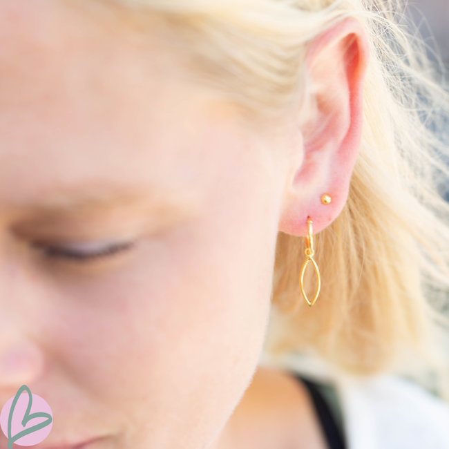 KARMA Hoops Symbols ovaal Goldplated