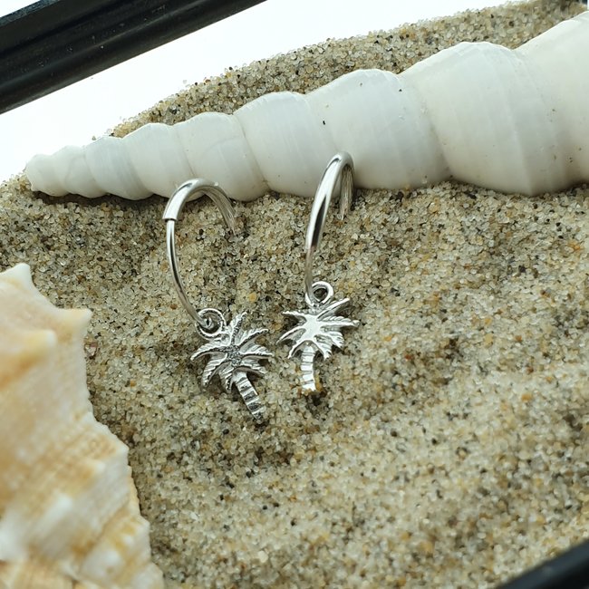 KARMA Hoops Symbols Palmtree Silver