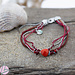 Day & Eve  Armband dubbel rood
