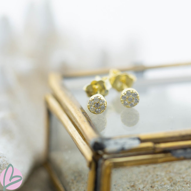 Symbols zirconia Disc goldplated