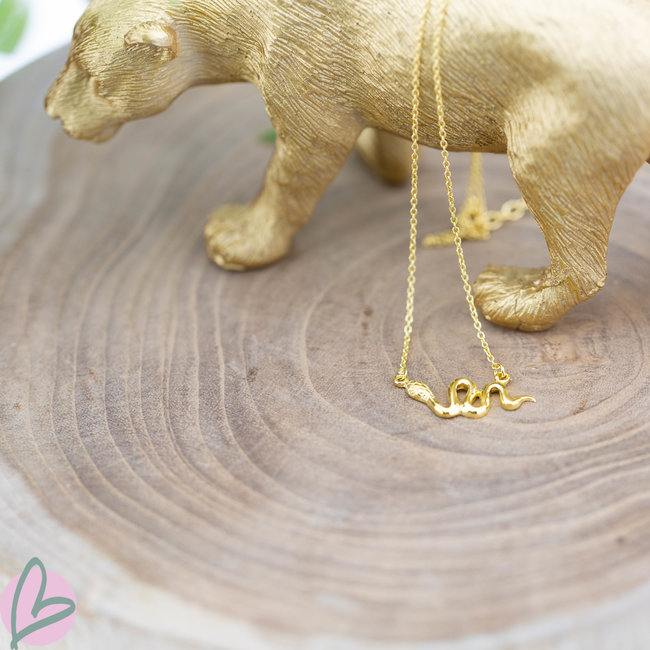Karma necklace snake gold