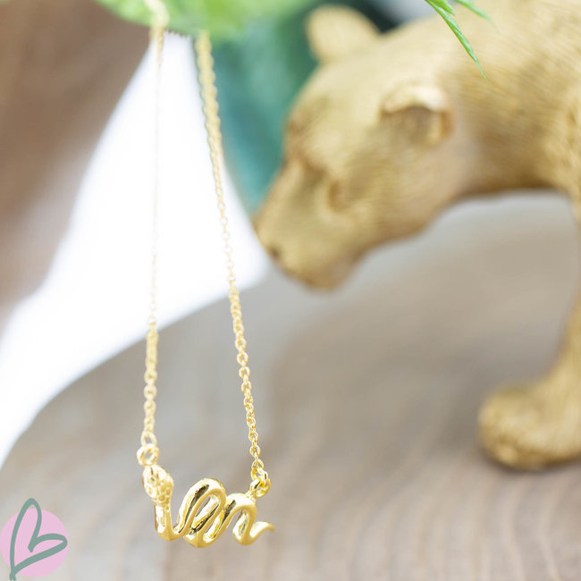 Karma necklace snake gold