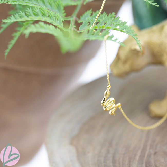 Karma necklace snake gold