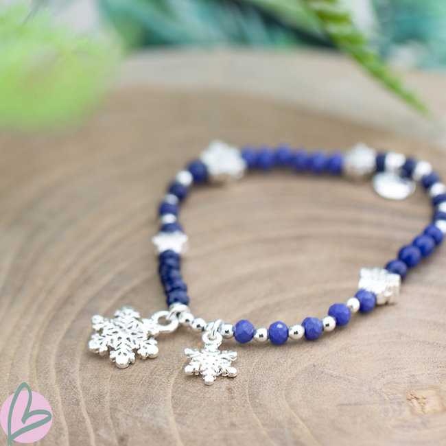 Biba Armband snowflake blauw
