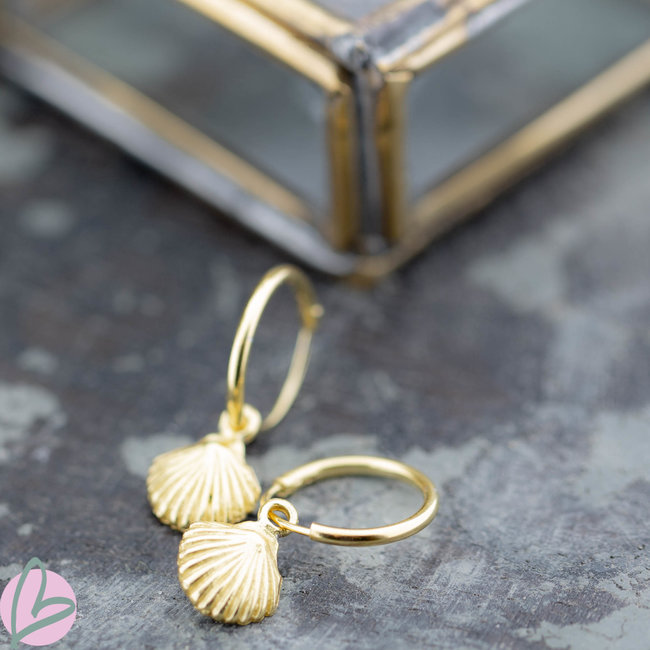 KARMA Hoops Symbols Shell Goldplated
