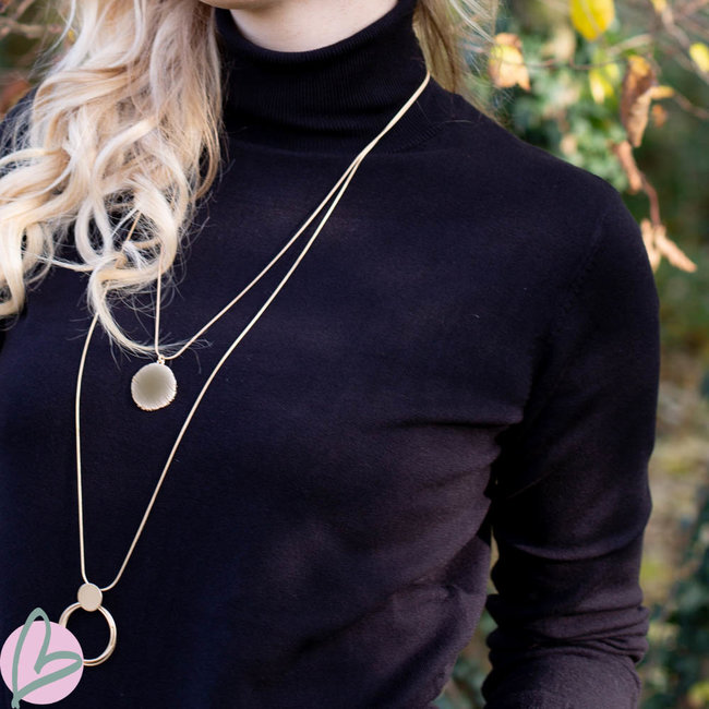 Biba Ketting verstelbaar met goud open circel