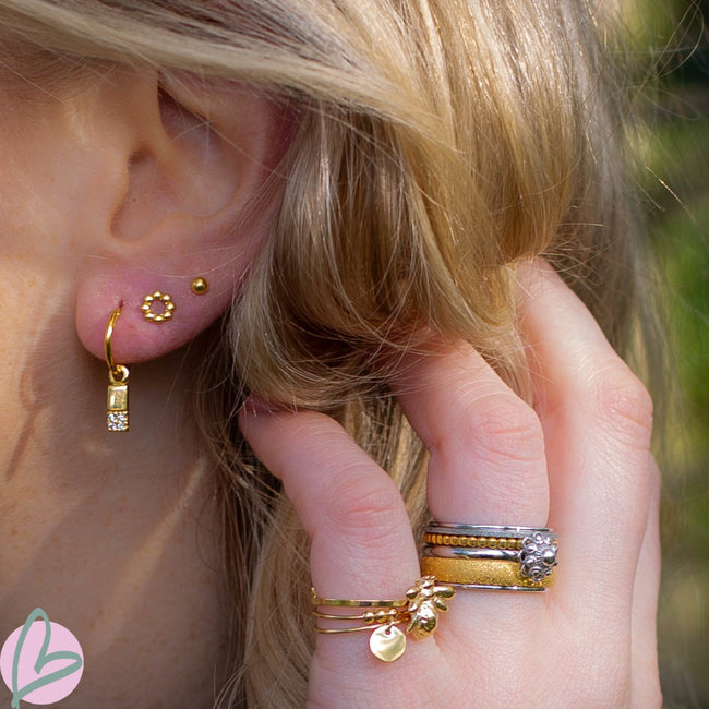 Karma Symbols Dots Open Circle Goldplated