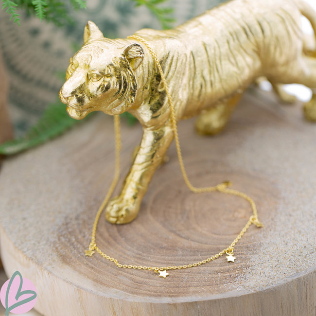 Karma necklace 5 stars gold