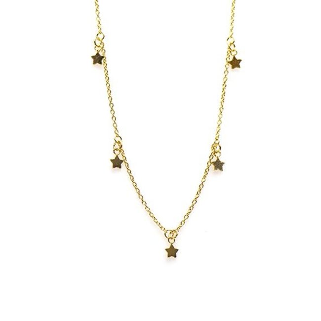 Karma necklace 5 stars gold