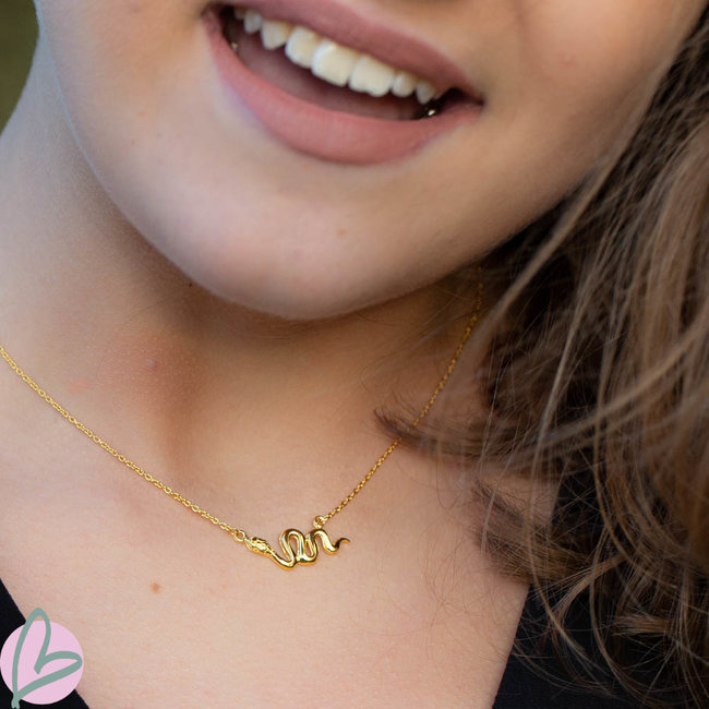 Karma necklace snake gold
