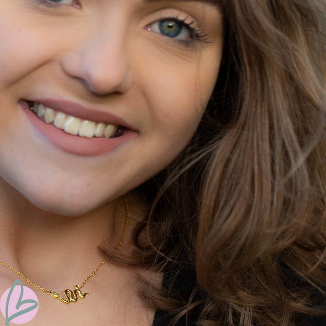 Karma necklace snake gold