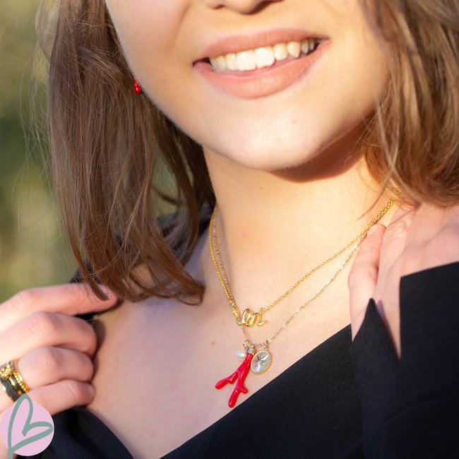 Karma necklace snake gold