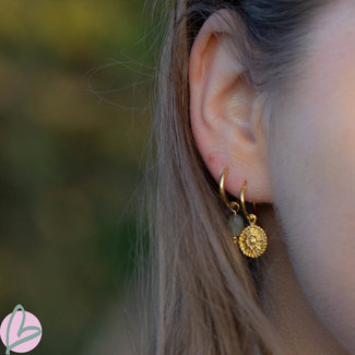 KARMA Hoops Symbols Sun Coin Goldplated