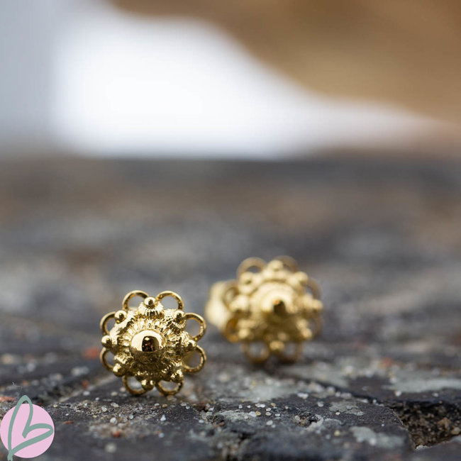 IXXXI Zeeuwse knop Staal oorbellen goud