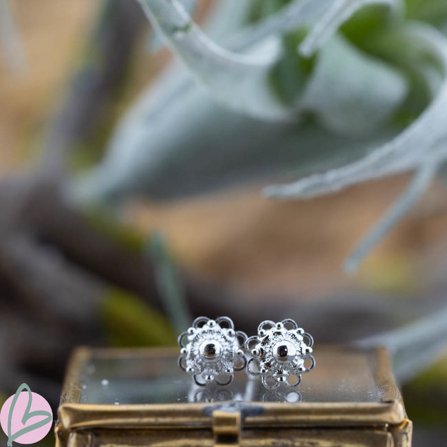 IXXXI Zeeuwse knop Staal oorbellen zilver