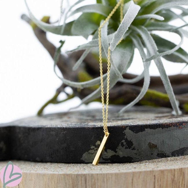 KARMA Necklace Tube Vertical Gold