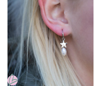 By Jam Gioielli Oorbellen ster en witte parel