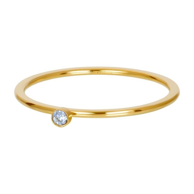Vulring 1mm crystal goud  light saffire