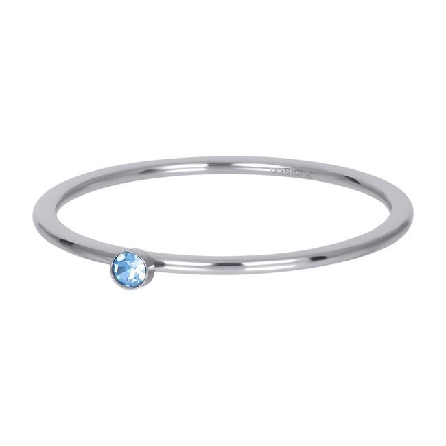 Vulring 1mm crystal zilver light saffire