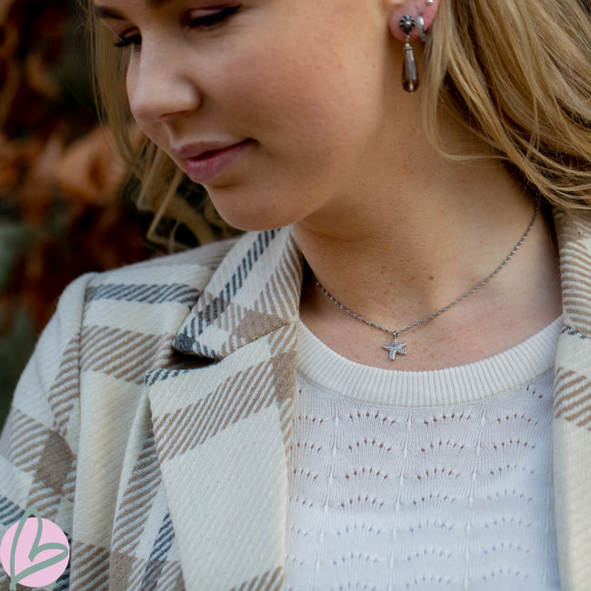 Day & Eve by Go Dutch Label Zilver ketting van staal met zeester
