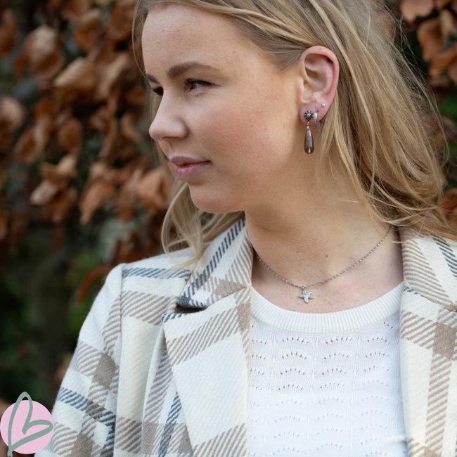 Zeeuws oorstekers zeeuwse knopmet een bruintint druppel