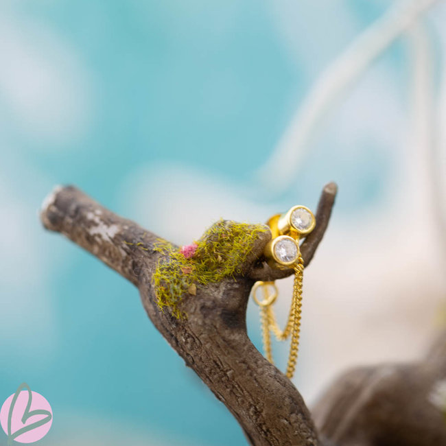 KARMA Chain Zirconia Goldplated