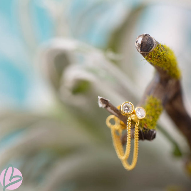 KARMA Chain Zirconia Goldplated