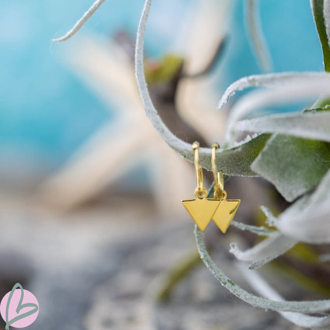 KARMA KARMA oorringen driehoekje goud