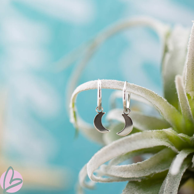 KARMA Hoops Symbols Moon Silver
