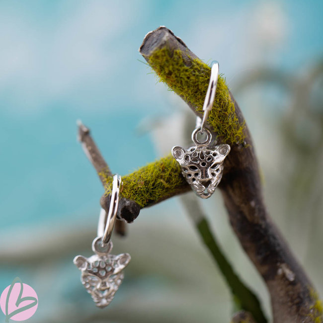 KARMA Zilver tijger creolen