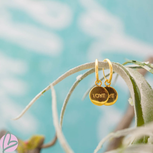 Hoops Symbols LOVE Goldplated