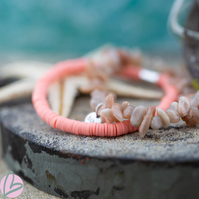 Biba Set van 2 armbanden in pink nude Biba