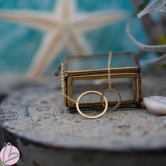 Day & Eve  Armband met ronde ringen in elkaar goud