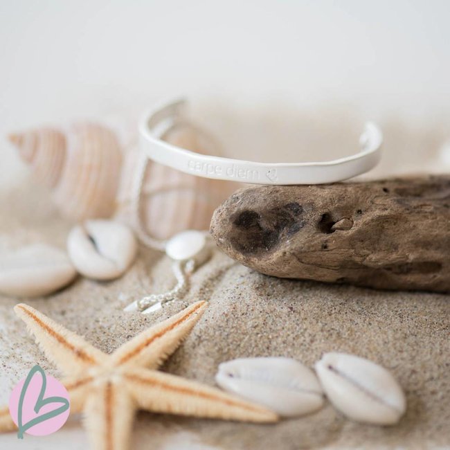 Biba armband matzilver 'BFF/ Besties/Go Bananas