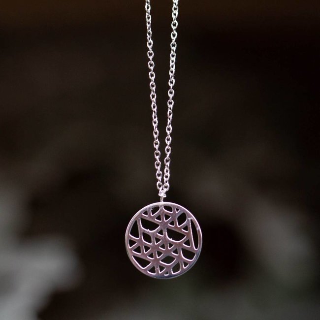 Beadle Flower of life ketting zilver