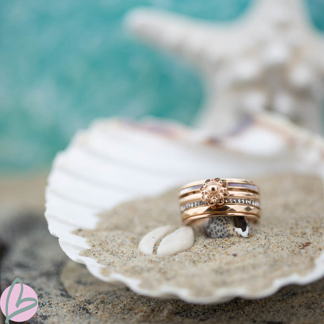 Complete rosegoud ring met zeeuwse knop IXXXI