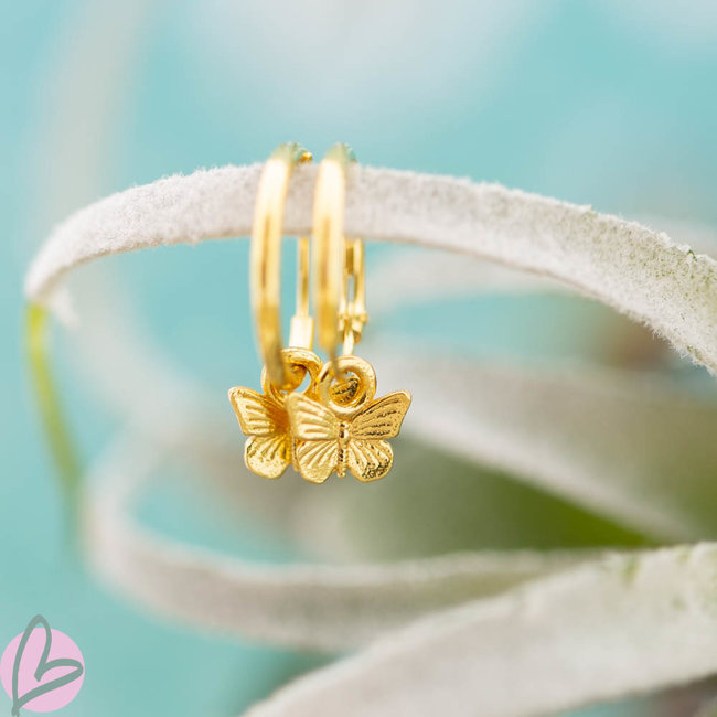 KARMA karma goud oorringen vlinder