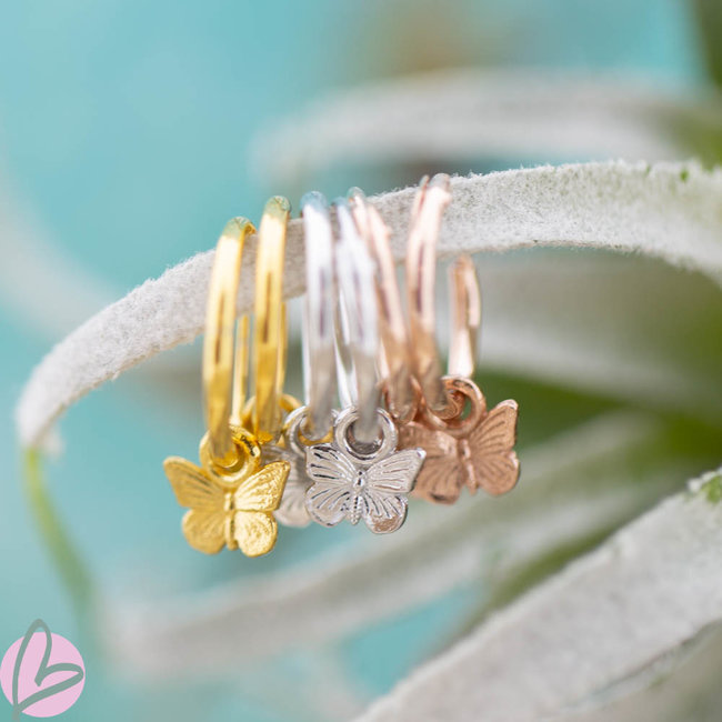 KARMA Karma zilver oorringen vlinder