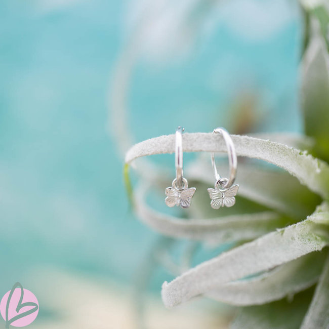 KARMA Karma zilver oorringen vlinder