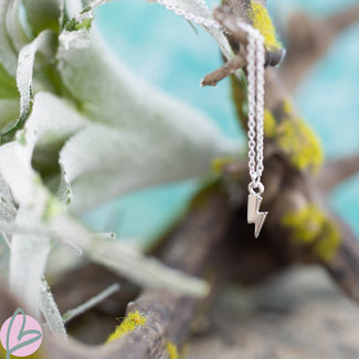 KARMA Echt zilver ketting met bliksem