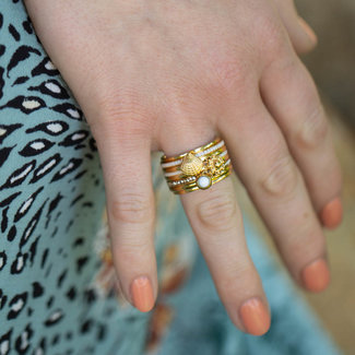 IXXXI Complete ring Ixxxi goud yellow shell en knop