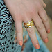 IXXXI Complete ring Ixxxi goud yellow shell en knop