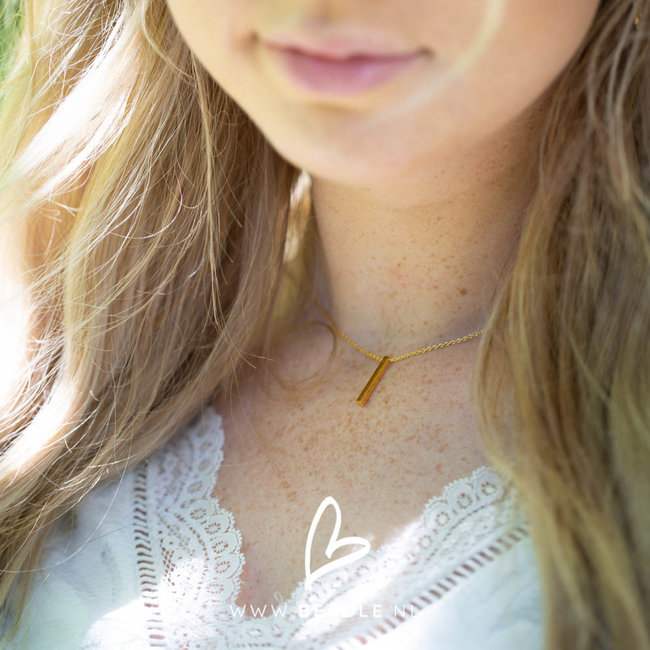KARMA Necklace Tube Vertical Gold