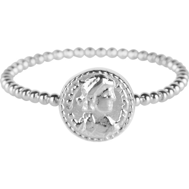 Stapelring charmins romeinse munt zilver