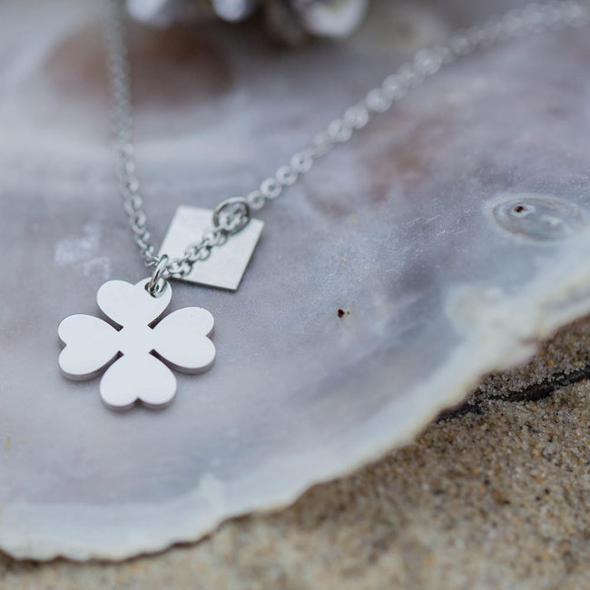 ZAG  Bijoux ketting zilver met klaver